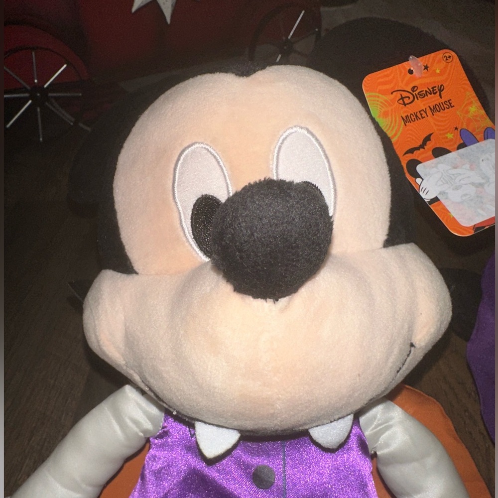 Mickey And Minnie Mouse Plush Vampire & Witch 18” Long ~ NWT (you get both) - Picture 4 of 11